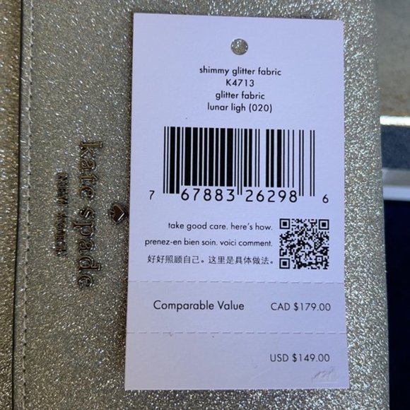 Kate Spade Shimmy Boxed Medium Phone Wristlet Lunar Light - Picture 13 of 16